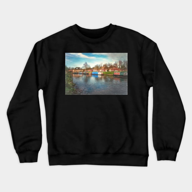 Moored At Hungerford Wharf Crewneck Sweatshirt by IanWL